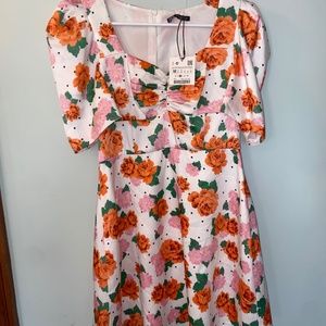 ZARA  Floral Dress🍁🍂🌿🧡🤎